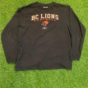 Vintage CFL bc lions Reebok longsleeve t shirt size medium